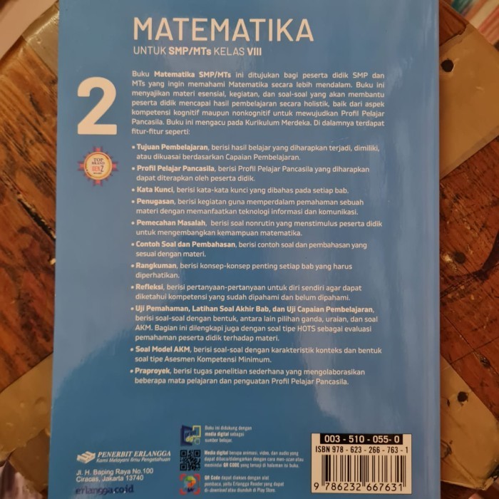 

OBRAL Buku SMP Matematika Kelas 8 Kurikulum Merdeka Erlangga