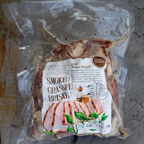 

Healthy Palette Smoked Grassfed Brisked 500gr 2mm | Daging Asap | Slices Daging Asap | Smoked Beef