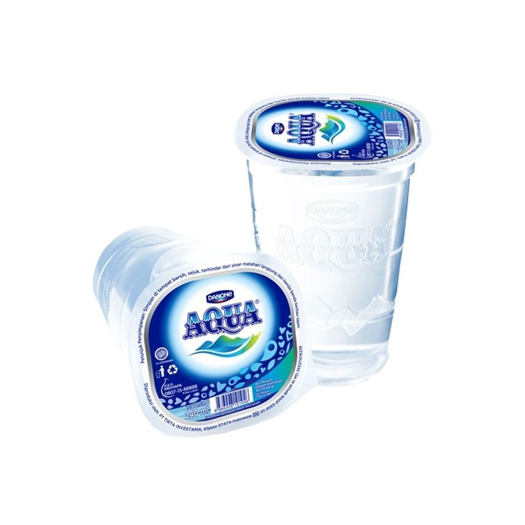 

AIR MINERAL AQUA GELAS 220ML / PCS