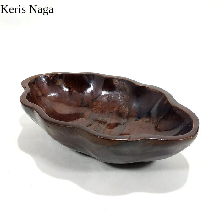 Kerajinan Kayu Jati Model Daun Asbak Rokok Wadah Cemilan Klasik Unik LSF8