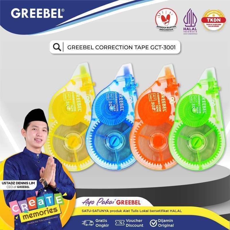 

Greebel Correction Tape GCT-3001 - Stipo Kertas Greebel 30MX5MM - Stipo Kertas Greebel