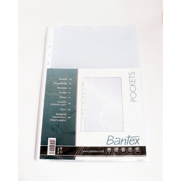 

BANTEX POCKET 2044 FOLIO 8044-08 ISI 20PCS / SHEET PROTECTOR