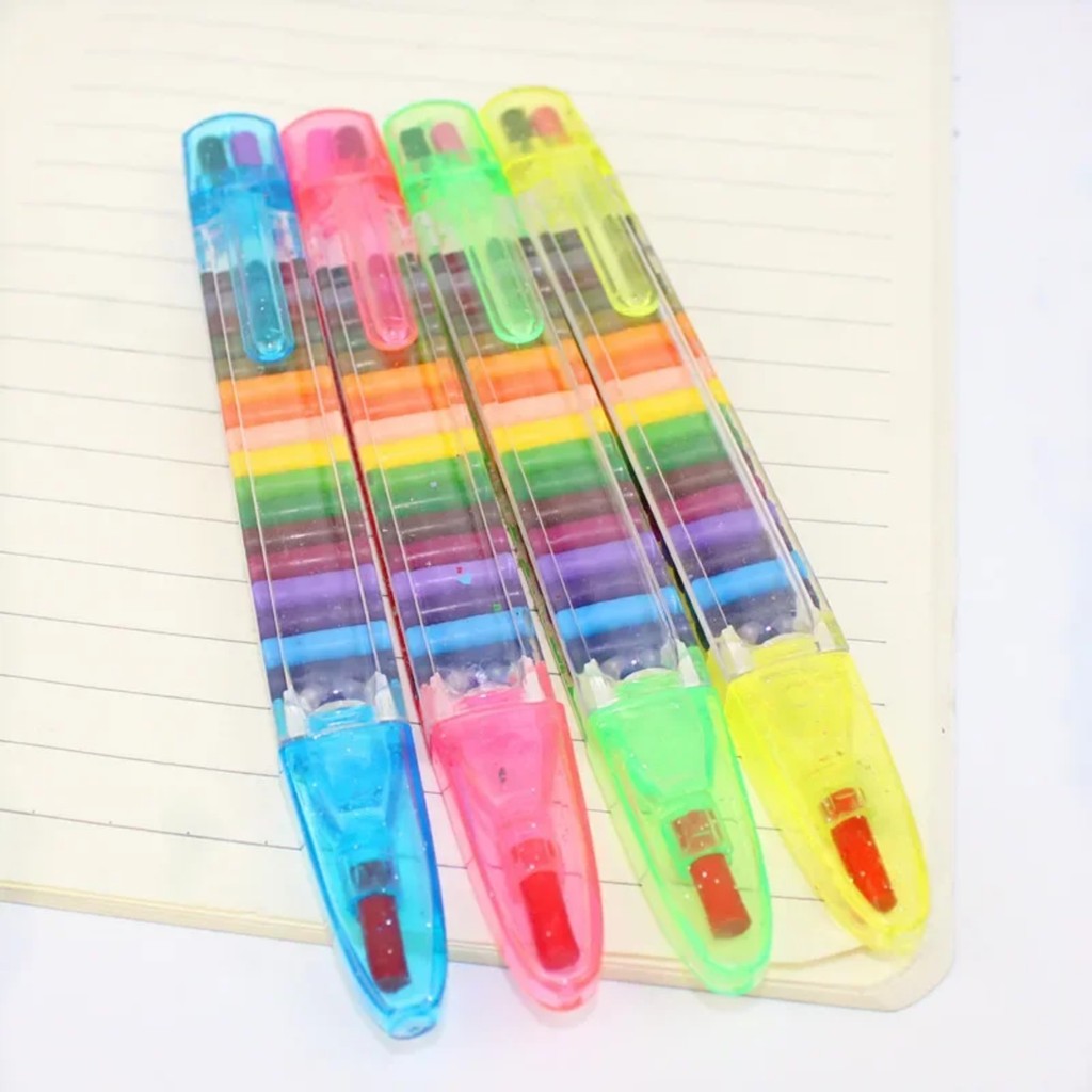 

1 Pcs Creative 20 Colors Crayon Student Drawing Color Pencil Multicolor Art Kawaii Writing Pen for Kids Gift School Stationery