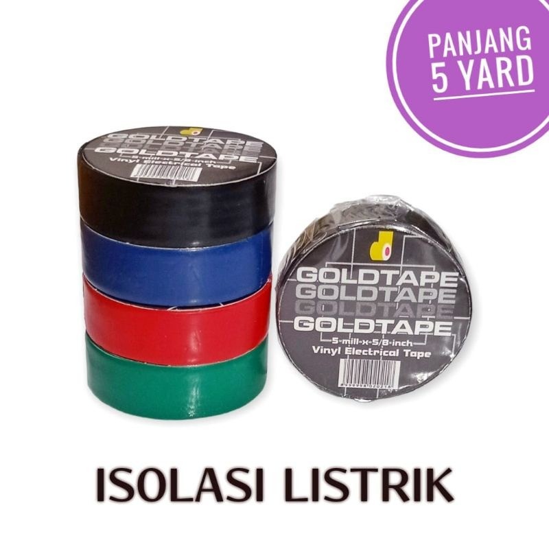 

GOLDTAPE ISOLASI LISTRIK MERAH 5MM / LAKBAN LISTRIK 5MM GOLDTAPE