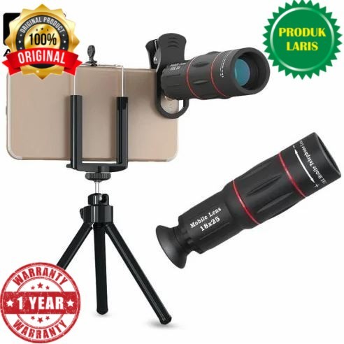 Lensa Kamera Smartphone Telephoto 18X Untuk Teleskop Original Telescope Dengan To Telezoom Hp Super 