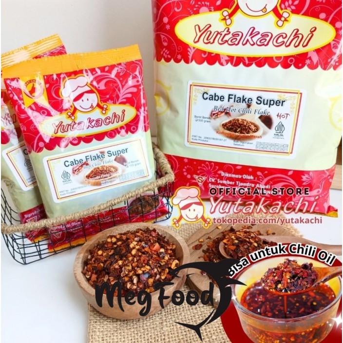 

Cabe Flake Super Yutakachi Red Chilli Flake 100 gram