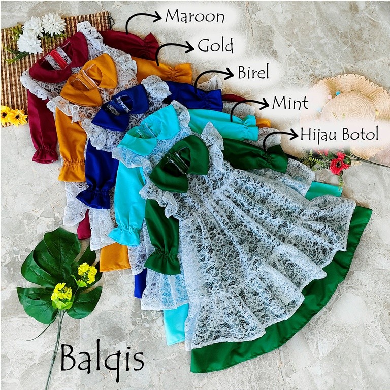 Gamis Balqis Anak | Gamis Dewasa | Gamis Couple | Baju Seragam Keluarga | Gamis Brukat | Gamis Premi