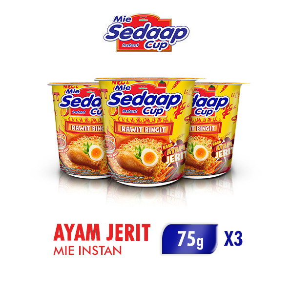 

SEDAAP Mie Instan Cup Ayam Jerit 75 GR x 3 pcs