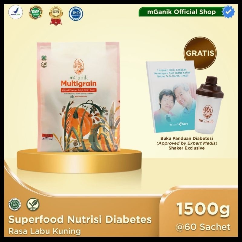 MGANIK MULTIGRAIN 1500gr (ISI 60 SACHET) 100% ORIGINAL BPOM & MUI HALAL ORIGINAL MGANIK MULTI GRAIN 
