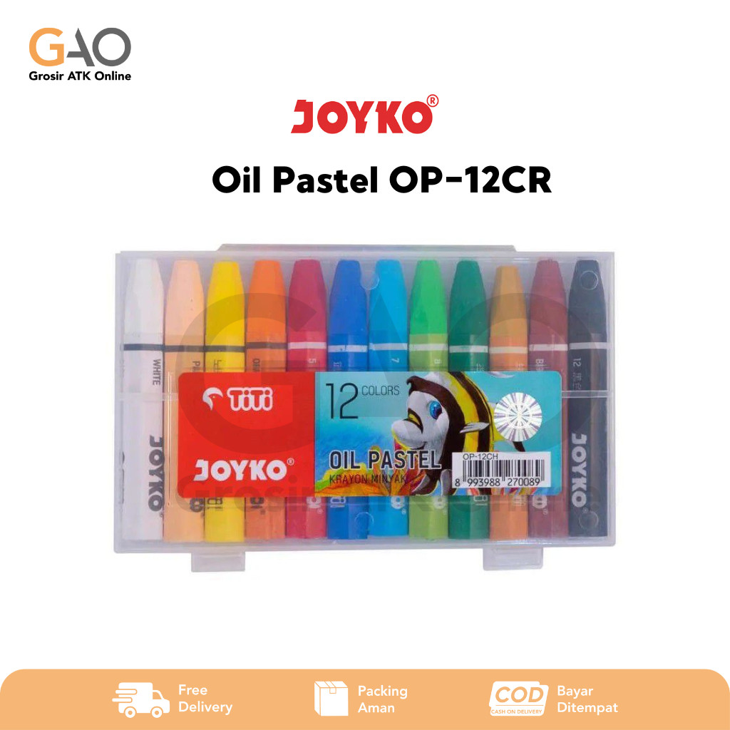 

Oil Pastel 12 Colors Krayon Minyak 12 Warna Joyko OP-12CR