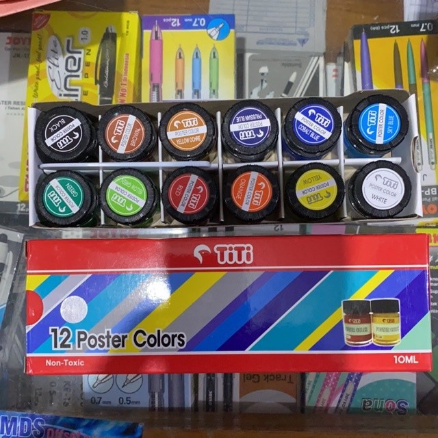 Poster Colors Cat Air Poster Titi 12 warna POC10ml-12c