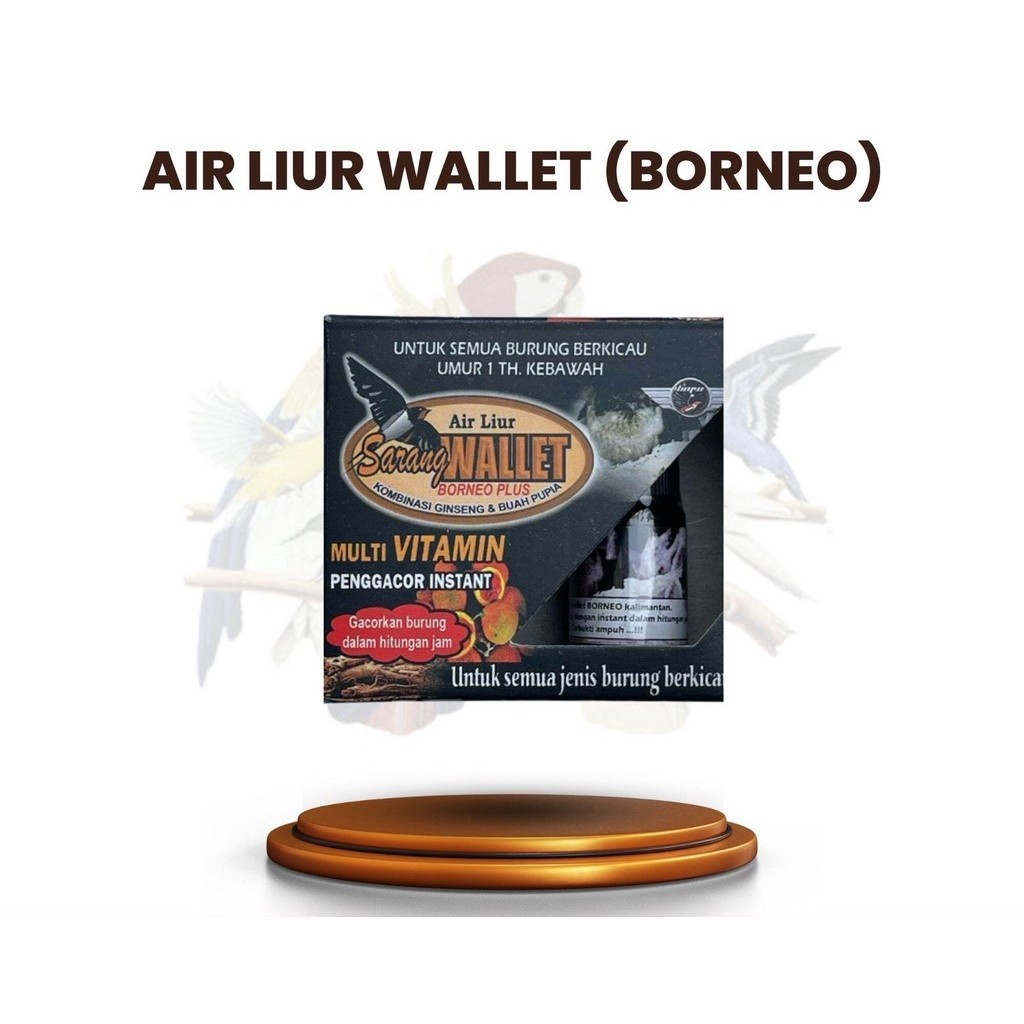 Air Liur Sarang Walet Borneo 10 ml Air Liur Walet Burung Gacor Seketika Sempati Vitamin Burung Menin