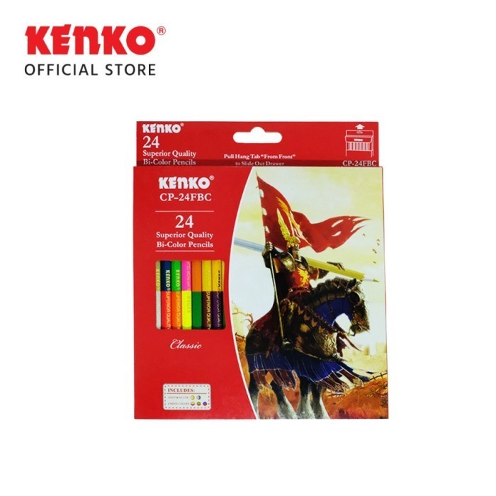 

PROMO!! -Pensil Warna KENKO Bicolor 48 warna / Coloring Pencil