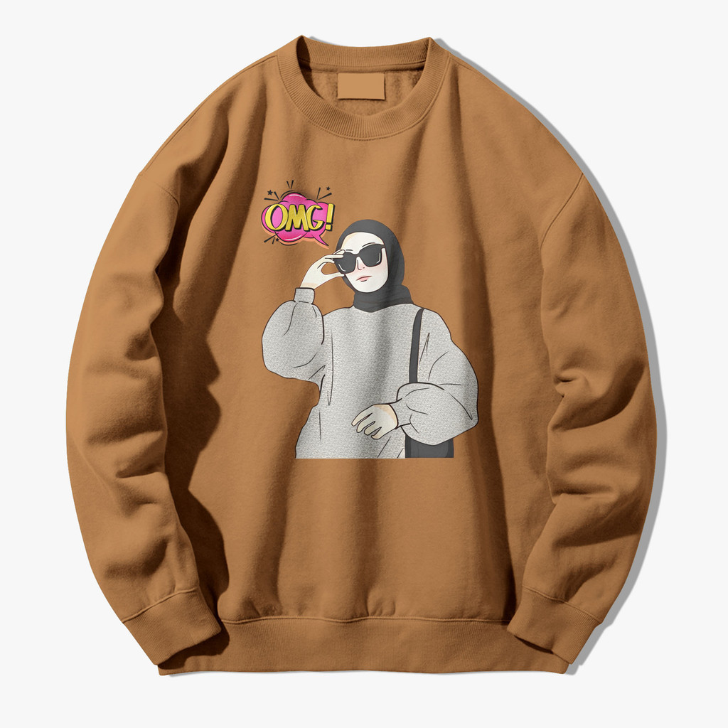Crewneck Sweatshirt sweater Wanita Hijab omg Kurama Sweater Polos premium unisex pria dan wanita  si