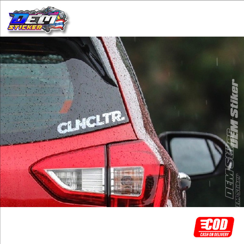 

Stiker Kaca Belakang Mobil Tulisan CLNCLTR. Stiker Reflective