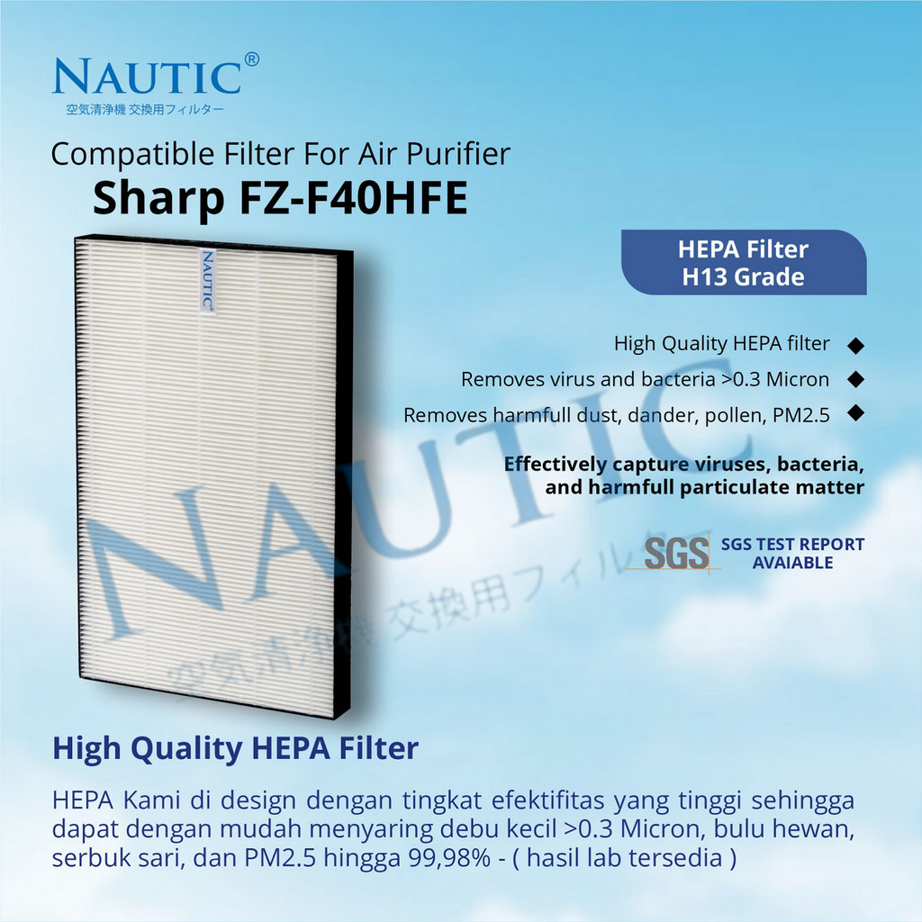 Hot Deals Hepa Filter Sharp Air Purifier Fp-F40 / Fp-F40Y / Fp-Fm40Y / Fp-F40Y-W / Fp-F40Y-T /