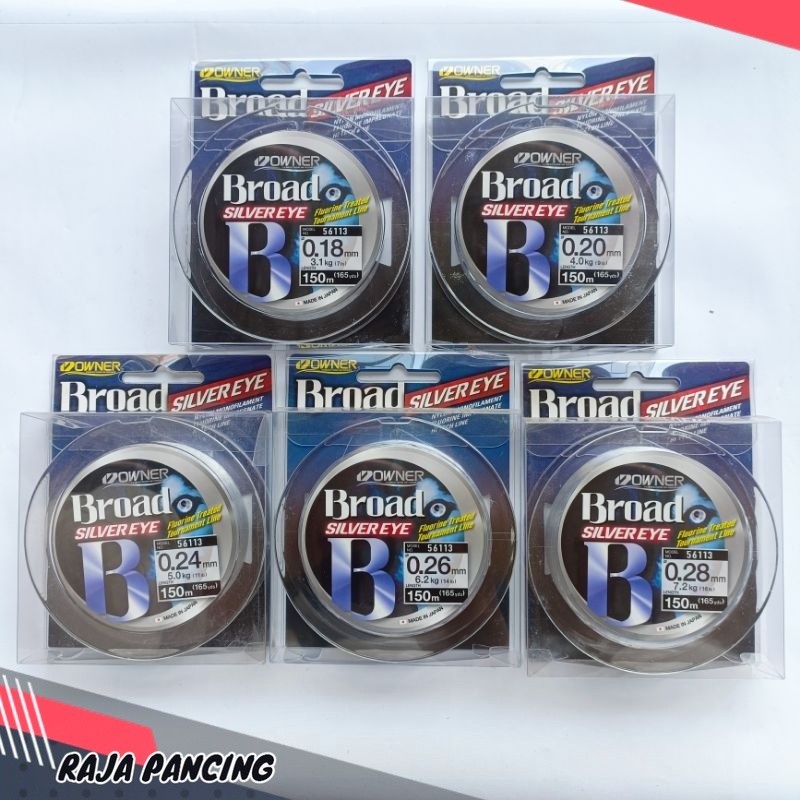 Senar owner broad 150 meter silver eye/ senar owner warna putih