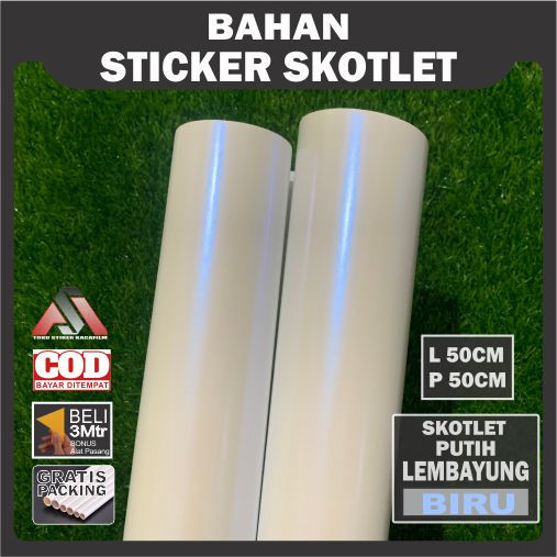 Stiker Sticker Skotlet Putih Lembayung Mutiara Glossy Gloss