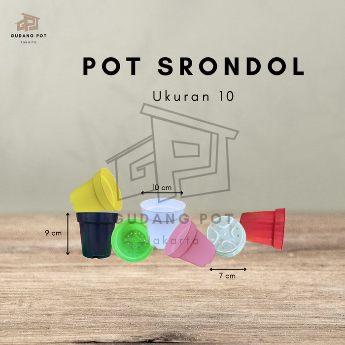 Pot Srondol 10 / Pot Tanaman / Pot Bunga / Pot Plastik / Gudang Pot Jakarta