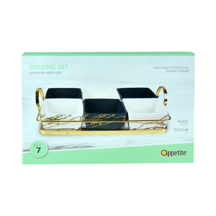 Informa - Appetite Set 7 Pcs La Verna Wadah Saji Dengan Rak
