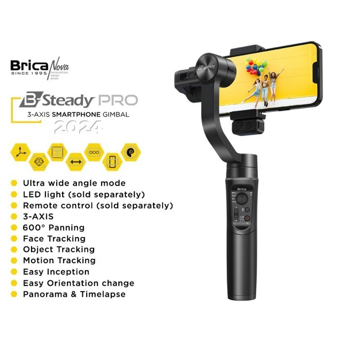 Brica B-Steady Pro 3-Axis Smartphone Gimbal - STEADY PRO 2024