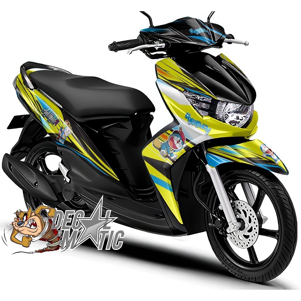 Stiker Motor Mio Soul Full Body Decal Soul GT 115 SOUL GT 125 Full Body  - Doraemon 4