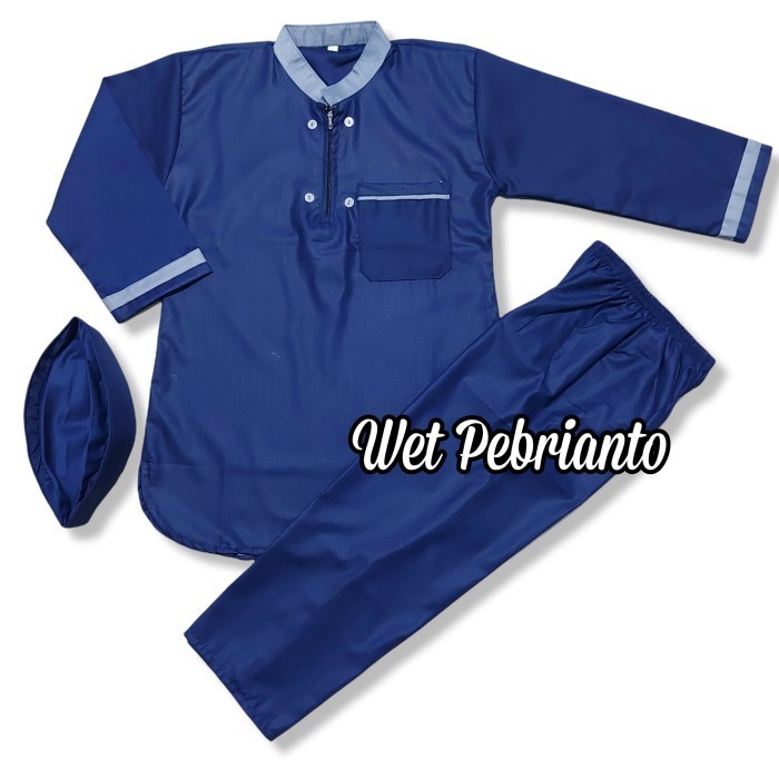 SETELAN Koko Pakistan Anak Laki Bahan TOYOBO Lengan Panjang  - Army, 3 TAHUN