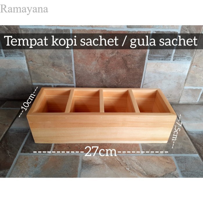 

Rak Serbaguna 4 lubang/ Tempat Kopi/ Tempat Teh/Baki Sekat 4 murah