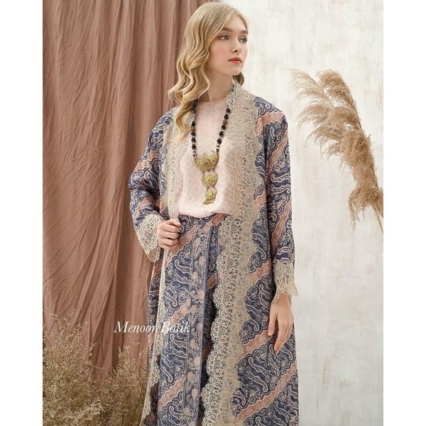 LACE OUTER AND KULOT SET  QUALITY - BATIK WANITA - SEMI SUTRA