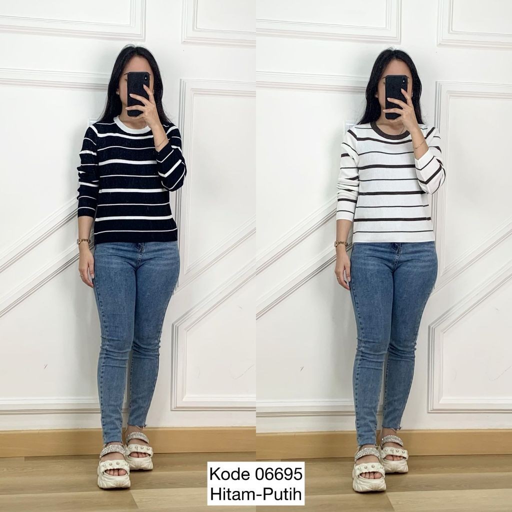 Blouse Knit Wanita I Atasan Wanita Knit I Knit Blouse I Blouse Mix Knit