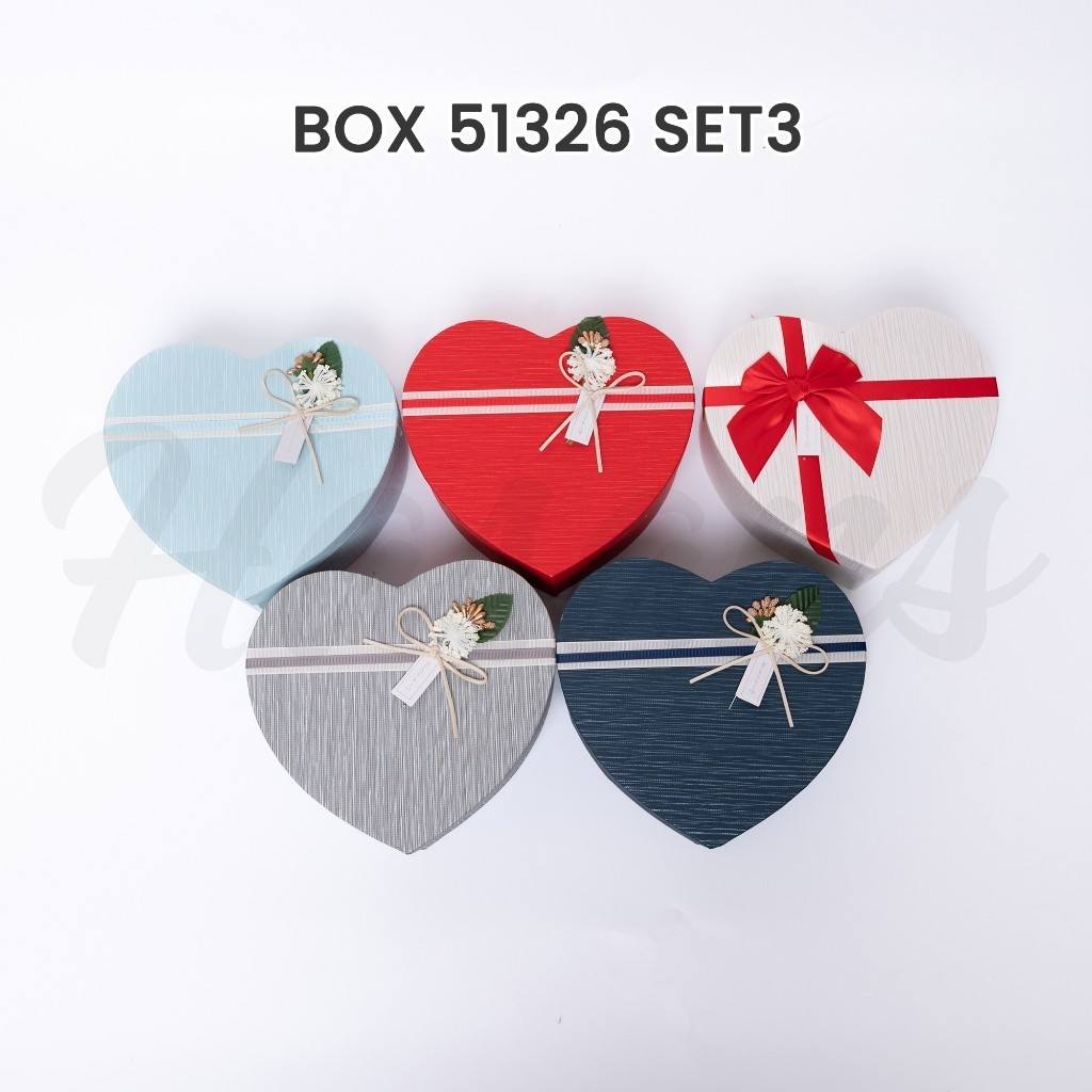 

(HASANS HOME)[1 Set] Box Kado / Kotak Hampers / Hard Box / Gift Box / Kotak Kado Hadiah / Box 51326 Set3