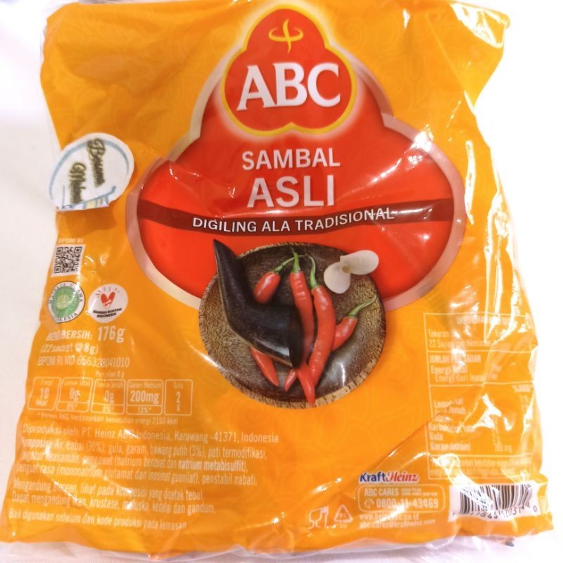 

ABC Sambal Asli Saos Lebar Saos Sachet 20gr