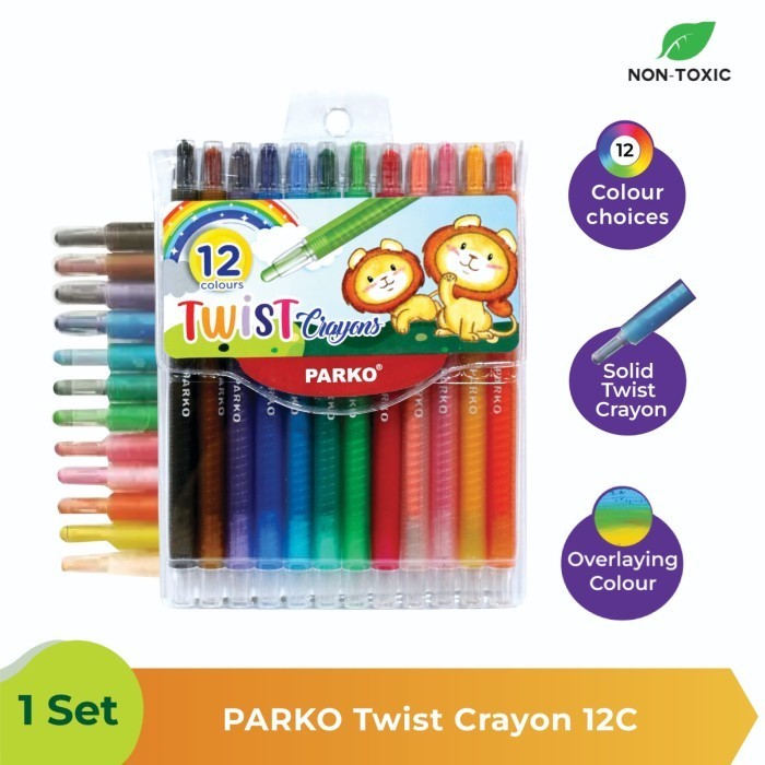 

CRAYON PUTAR GREEBEL PARKO 12 WARNA | CRAYON PUTAR MURAH