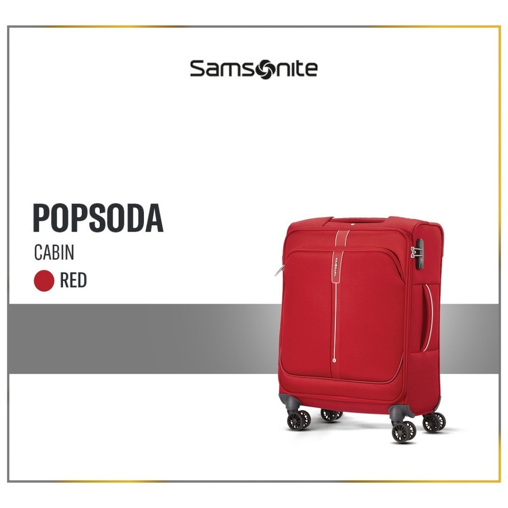 Samsonite Koper Softcase Popsoda Spinner Cabin 20" - Red