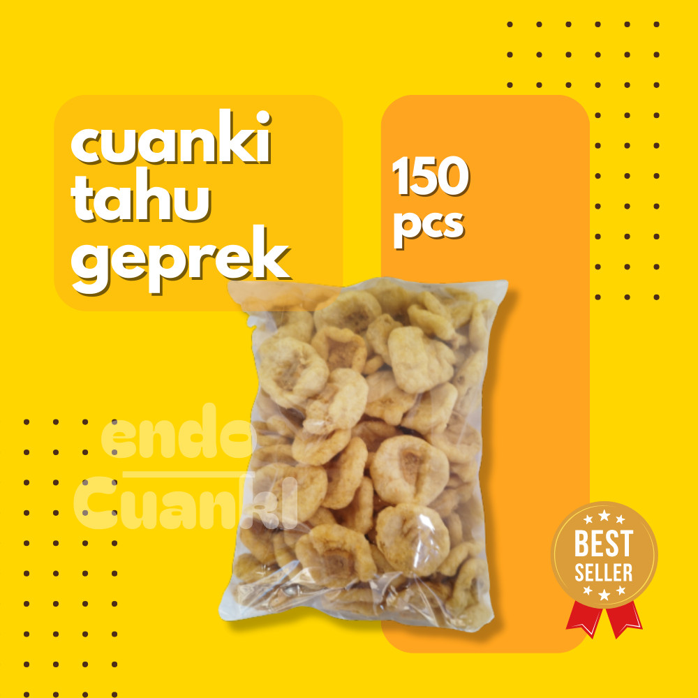 

CUANKI GEPREK 150 Pcs Tahu Kotak Geprek Lidah Bulat Pelengkap Baso Aci, Seblak dan Cuanki