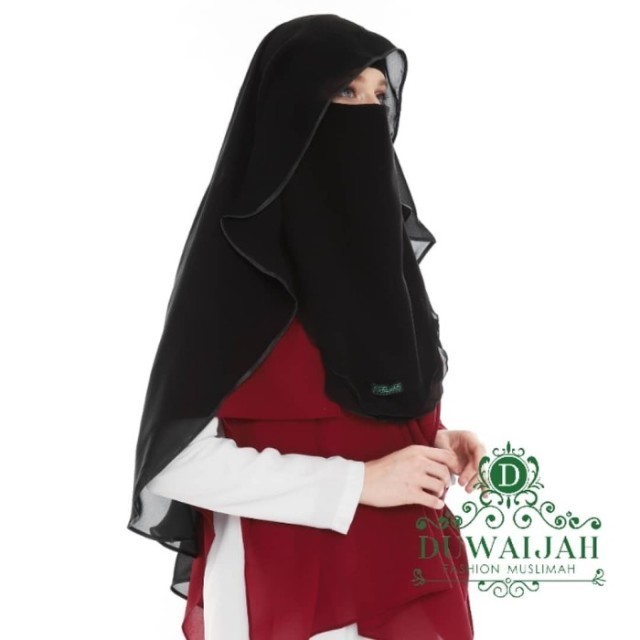 Niqab Butterfly Jetblack - B. blkg kancing