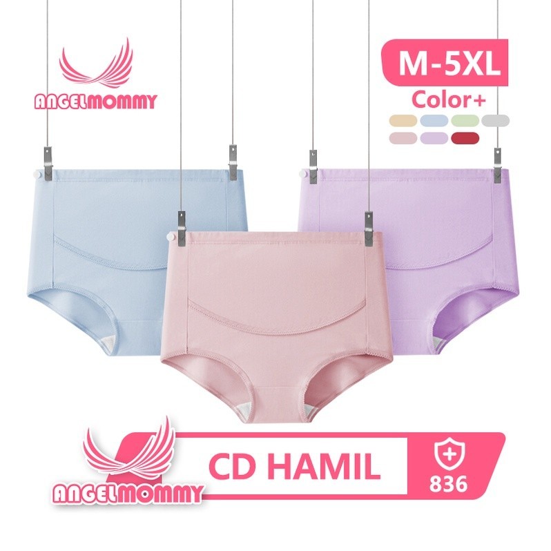 AIMER Celana Dalam Hamil Wanita Kancing Celana Dalam Ibu Hamil Jumbo CD Hamil Katun 836