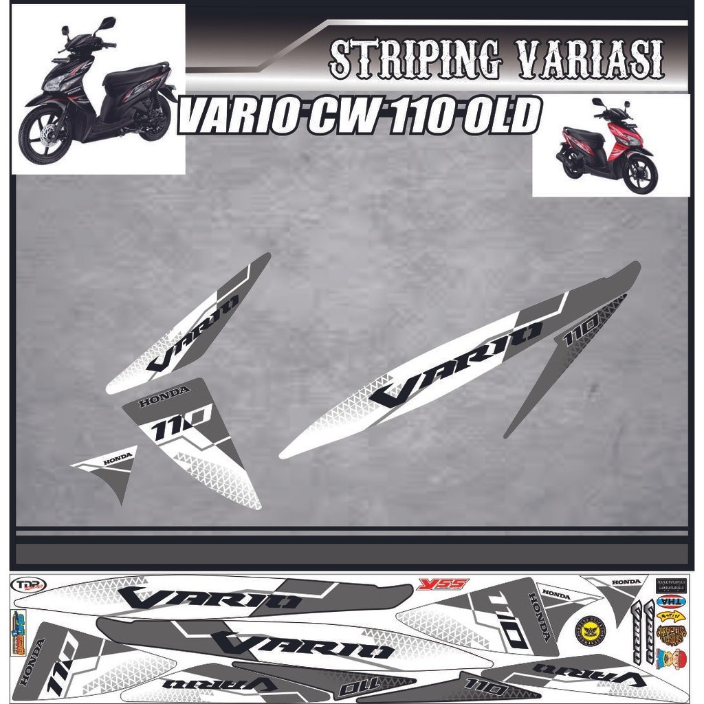 STIKER VARIASI / SETIKER STRIPING MOTOR  VARIO KARBU 110 OLD MOTOR LIS VARIO 110 OLD STRIPING STIKER