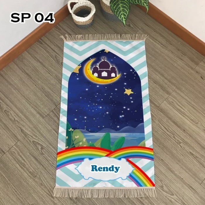 Sajadah Anak GROSIR Printing Bisa Custom Nama Perempuan Laki laki 200 - random motif co