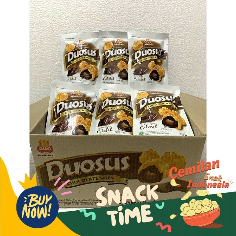 

PROMO SPESIAL [Per Dus] 30pcs Duo Sus Coklat WAJIB SHOPEE EXPRESS 1 Kotak termurah / Duosoes / Duosus / Duo Soes / Duo Sus kering Snack Viral Halal MUI