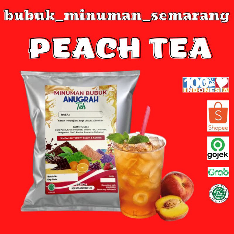 

Bubuk Minuman Peach Tea Reguler 1kgGratis Ongkir & COD