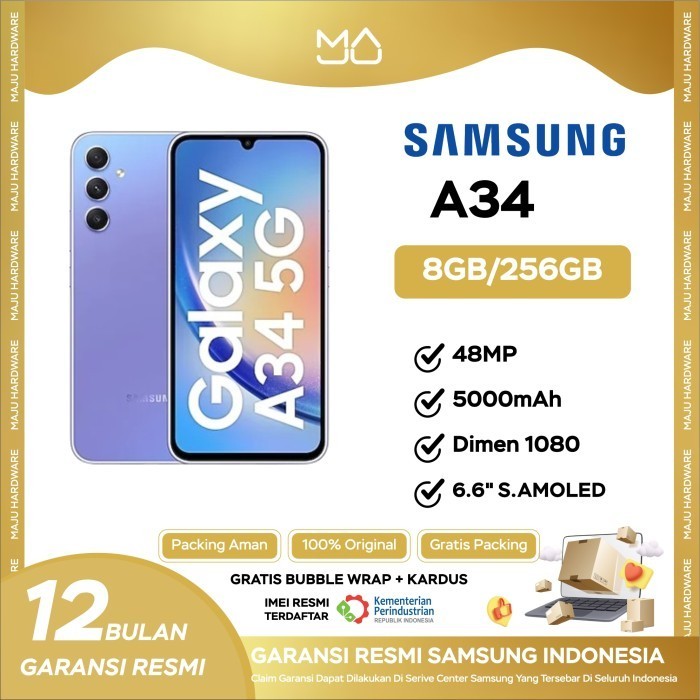 Samsung A34 5G 8/256GB Garansi Resmi