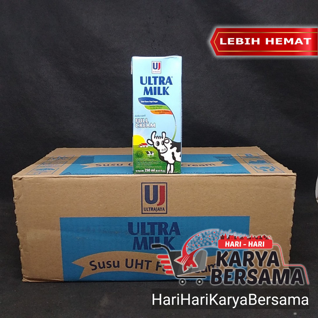 

SUSU CAIR ULTRA MILK UHT PLAIN ISI 24'S X 250ML - PER KARTON