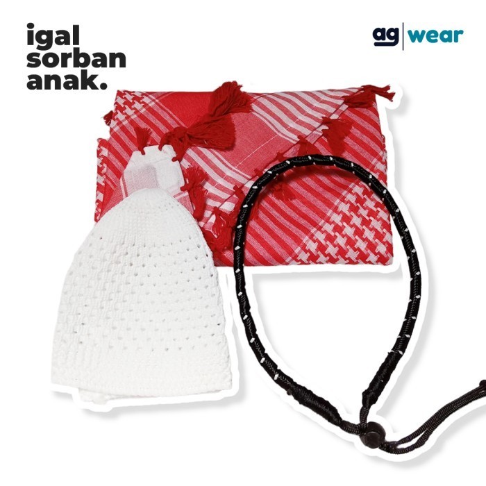 Igal Sorban Anak - Ikat Sorban - Igal Arab - Igal Anak - Igal Bayi - Random/Acak