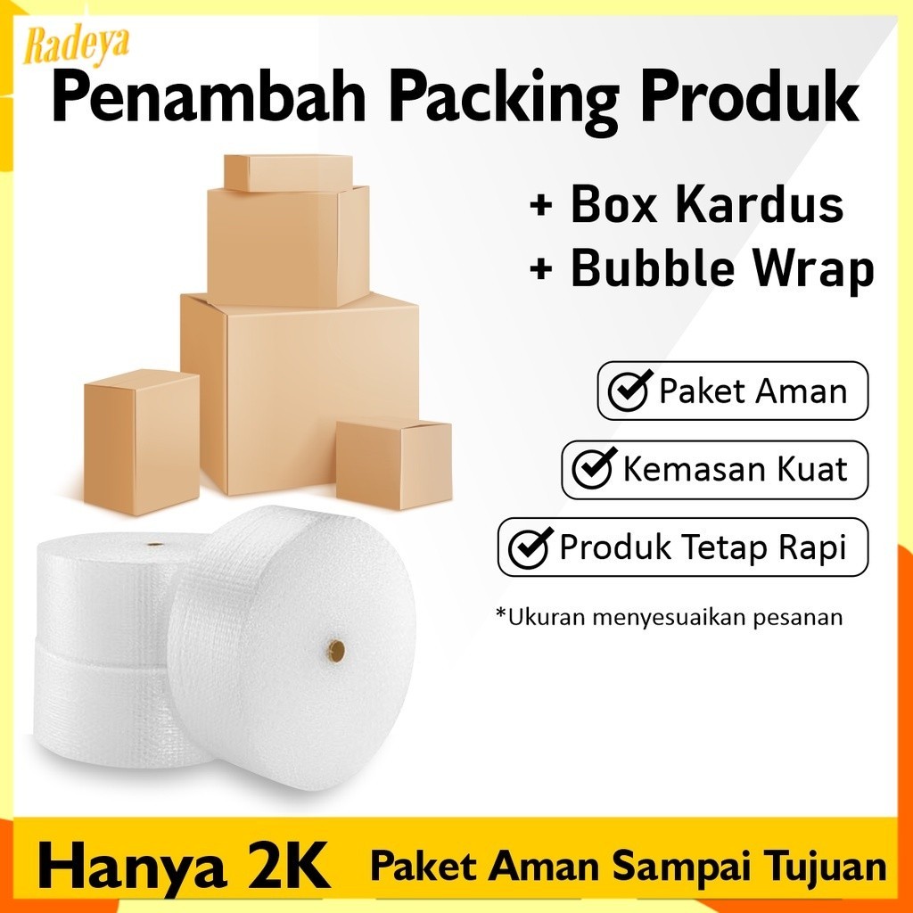 

RADEYA Bubble wrap Penambah packing Box Kardus dengan Perlindungan Extra Keamanan Produk Selama Pengiriman