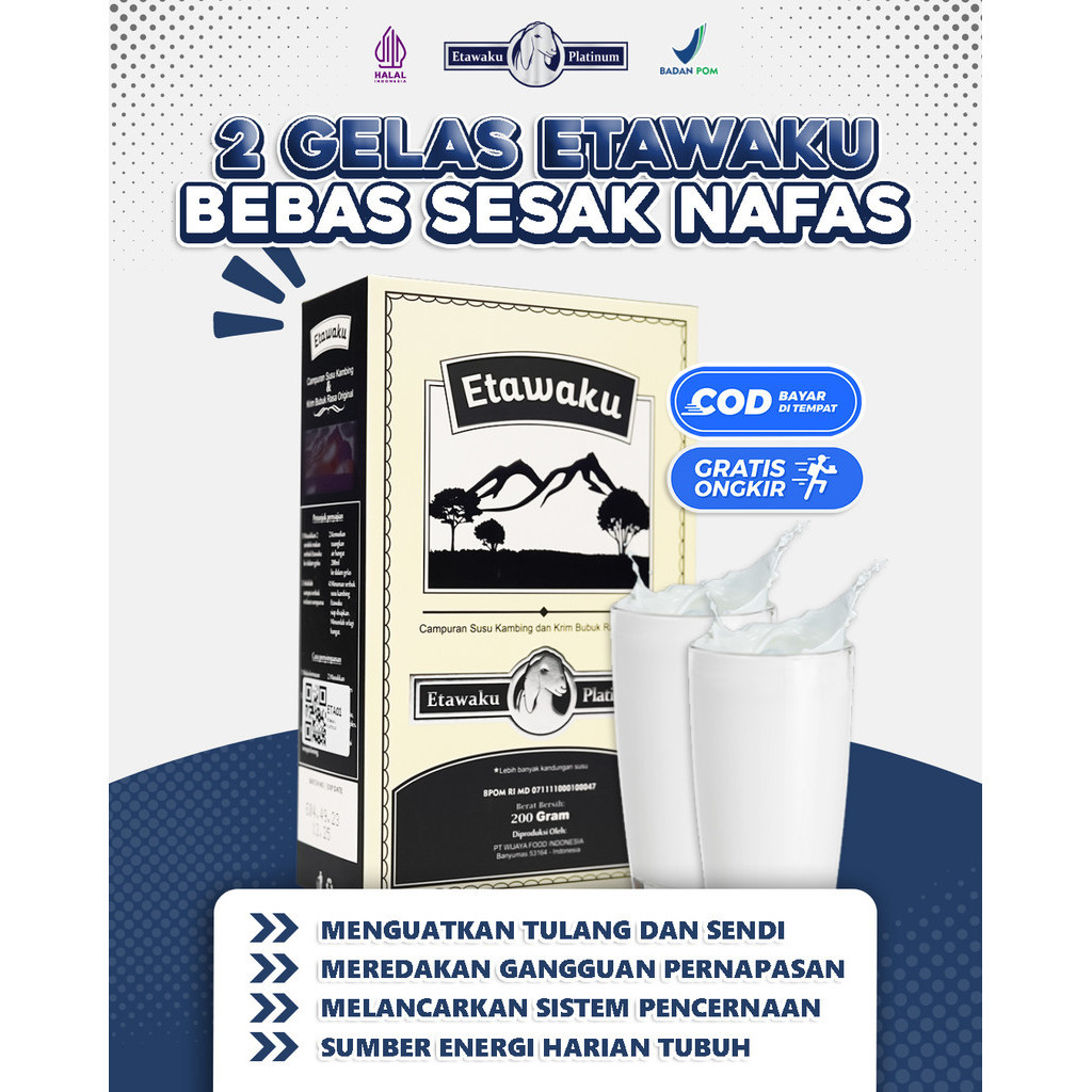 

Susu Kambing Etawa - Etawaku Platinum Krimer Bubuk Rendah Lemak Tingkatkan Kekebalan Tubuh