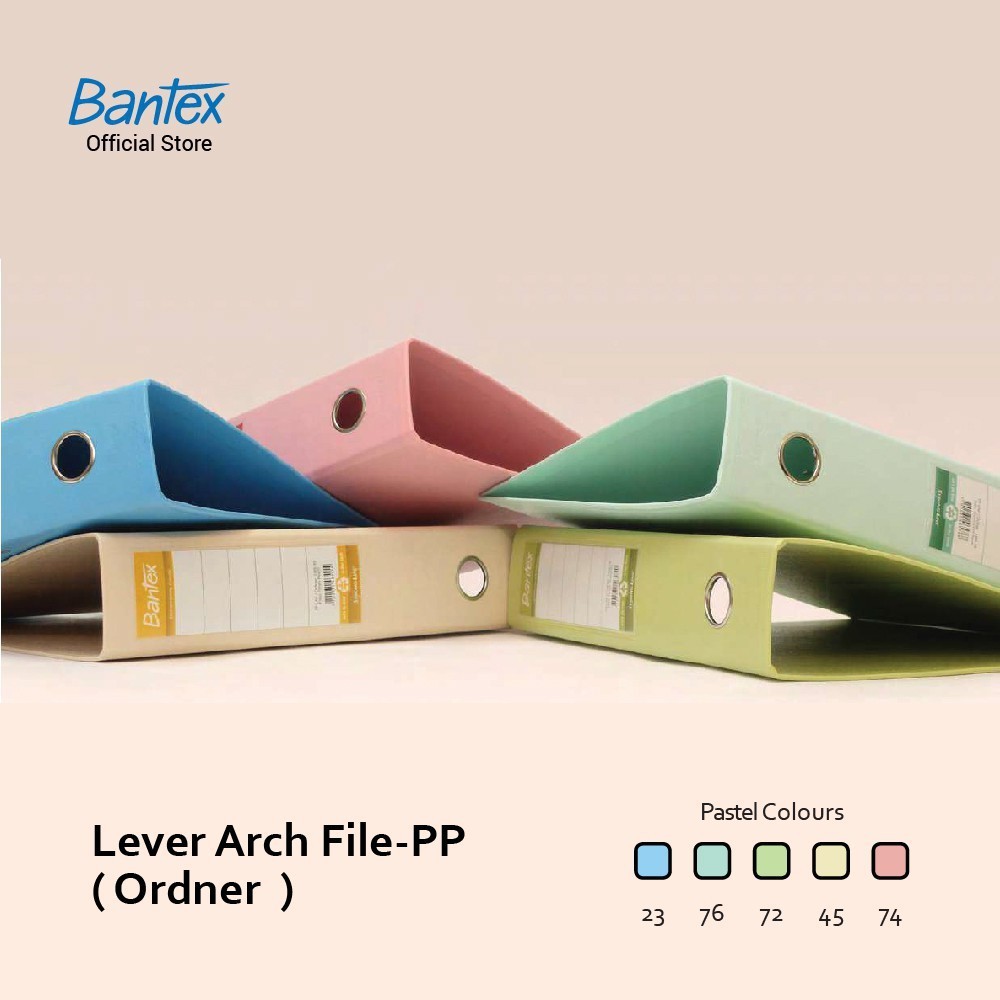

[Stationery Spectrum] Bantex Lever Arch File Ordner PP A4 5cm Pastel colours #1451