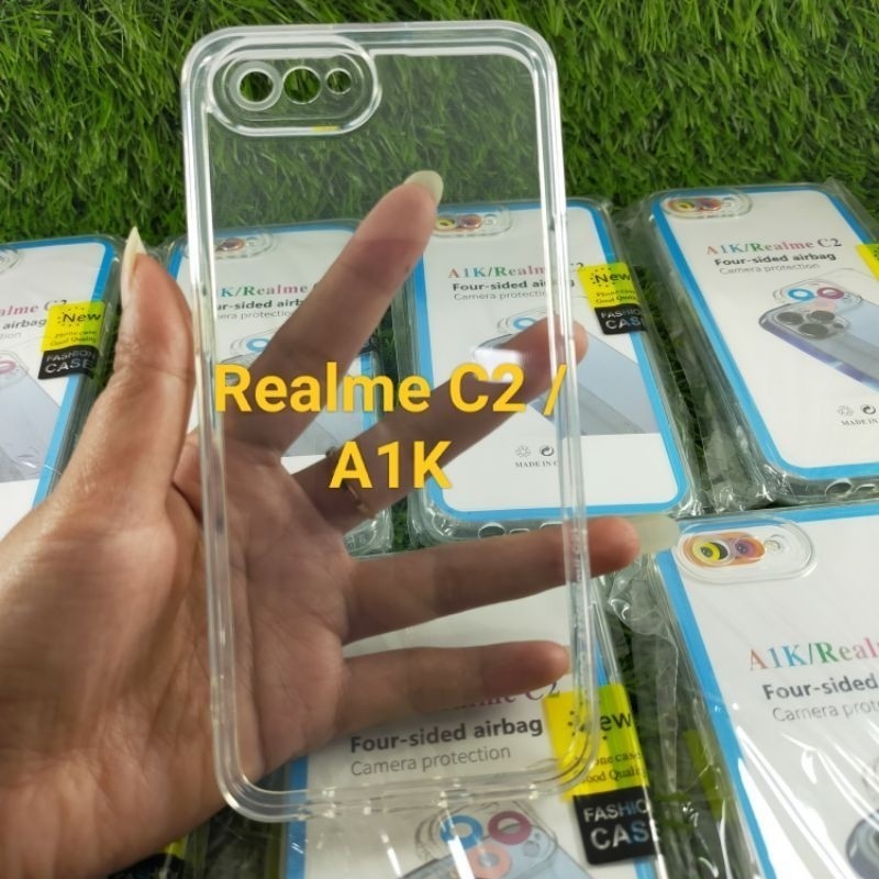 Case Bening Realme C2 A1K Casing silikon airbag space bening clear putih transparan