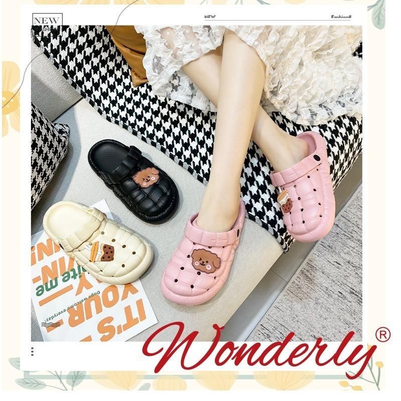 002-WL2 [WONDERLY] Sandal Crocs Wanita Jelly / Sendal Crocs Wanita Wonderly / Sandal Selop Crocs Rum