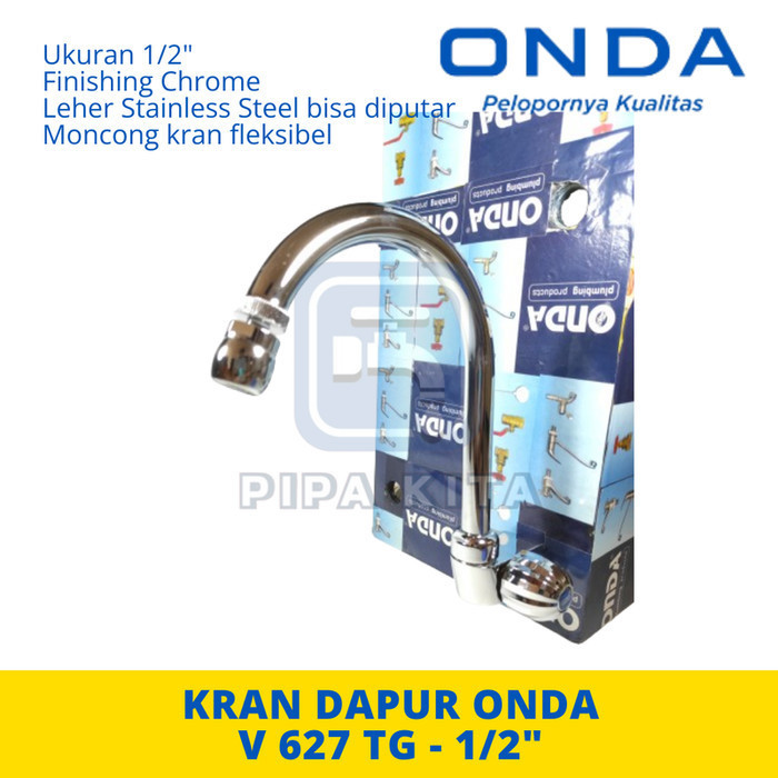 V 627 TG ONDA Kran Air Dapur Kitchen Sink Cuci Piring Leher Angsa